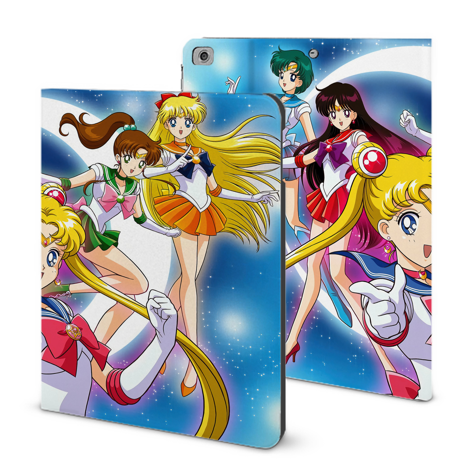 （画像用） 美少女戦士セーラームーン Sailor Moon IPad ケース ブック型 PUレザー TPU 耐衝撃 軽量 薄型 ペン収納なし 全面保護 IPad 各モデル対応